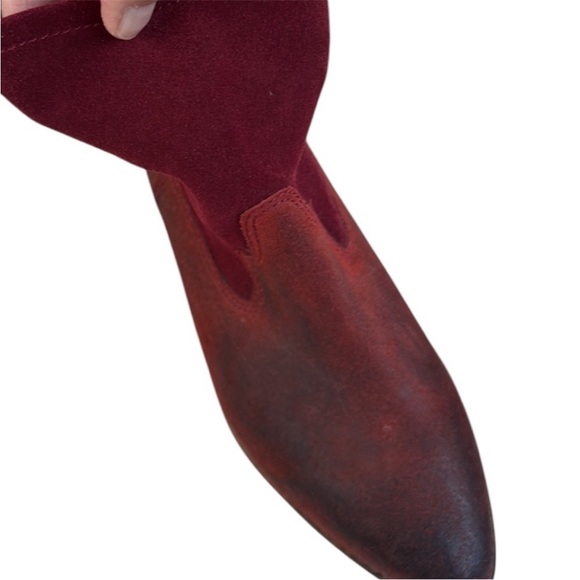 Anthropologie Matt Bernson Leather Cowboy Boots Crimson Size 8.5 EUC - Picture 7 of 9
